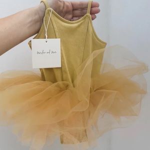 6-12 month Marlowe and Mae yellow tutu dress